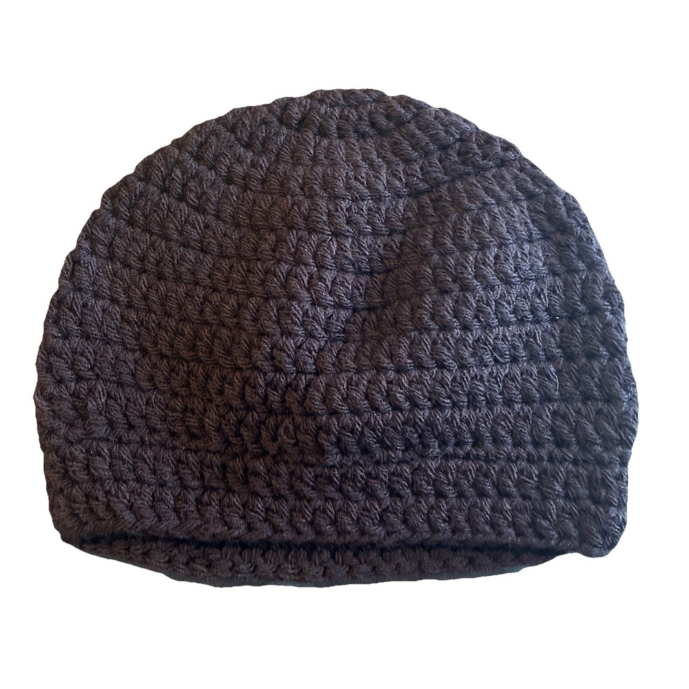 Beanie‎ Hat Unisex Brown Crochet Handmade One Size NEW